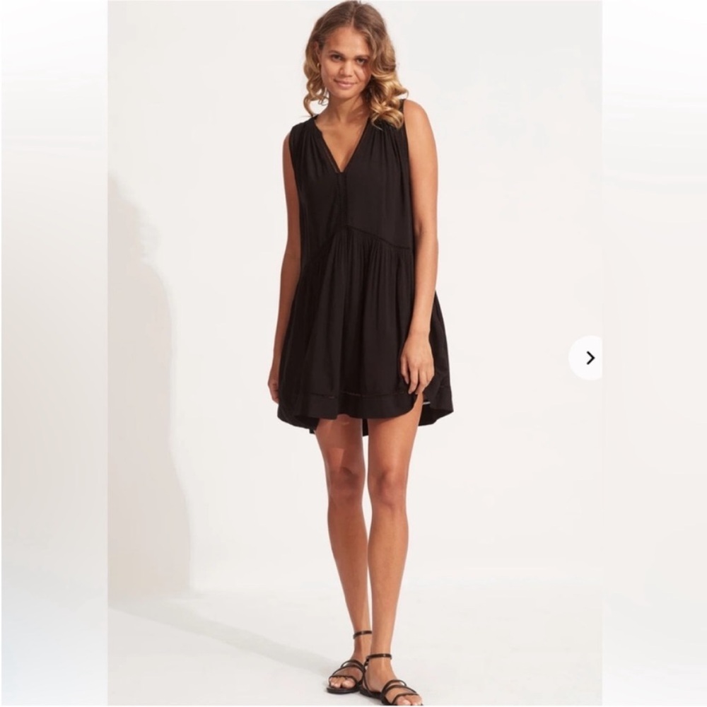 NWT Seafolly Black Ladder Detail Beach Dress size XL